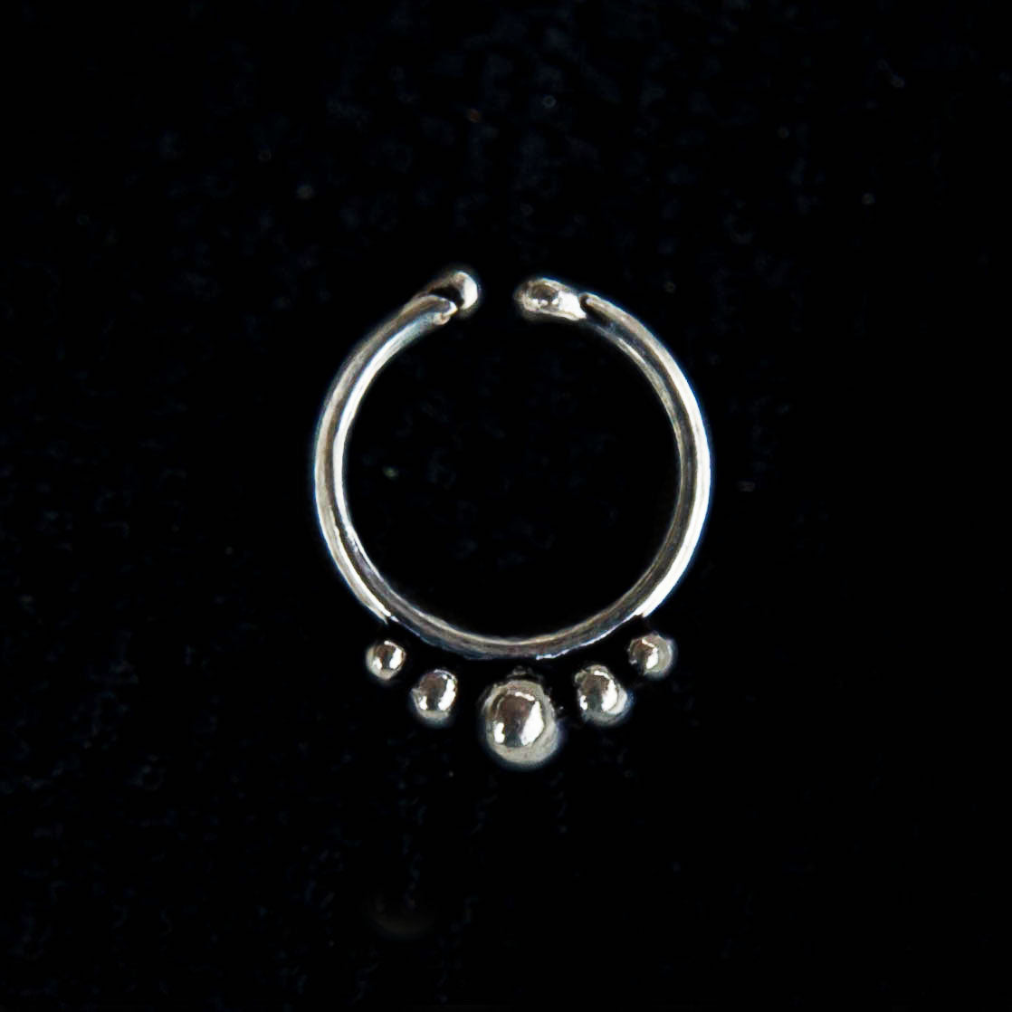 Silver Titanium 16G Crystal Horseshoe Septum Nose Ring | Claire's US
